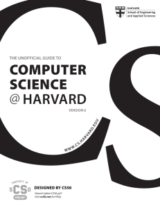 ComputEr SCIENCE @ haRVaRd