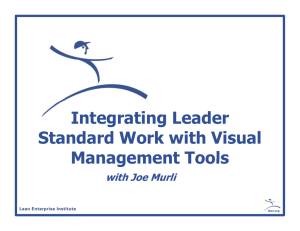 Integrating Leader Standard Work with Visual Management Tools