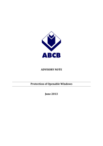 ABCB Advisory Note – Protection of Openable Windows