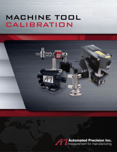 Machine Tool Calibration Brochure