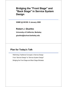 Bridging the "Front Stage" and "Back Stage" in Service System Design