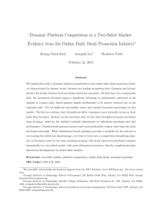 Dynamic Platform Competition in a Two