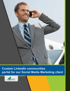 Custom LinkedIn communities portal for our Social Media
