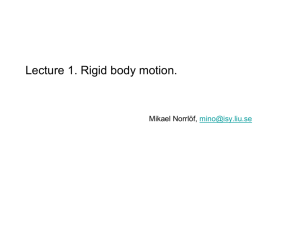 Lecture 1. Rigid body motion.