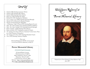 shakespeare brochure - Perrot Memorial Library