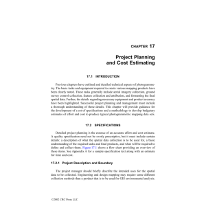 Chapter 17: Project Planning and Cost Estimating - GIS-Lab