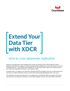 cross data center replication (XDCR)