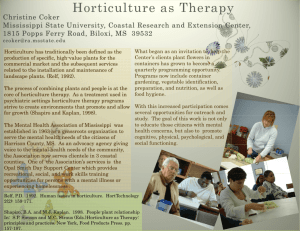 Horticulture as Therapy - Mississippi State University Extension