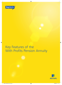 Key Features of the With Profits Pension Annuity