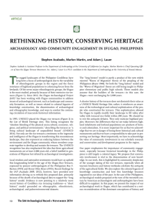 2014. Rethinking history, conserving heritage