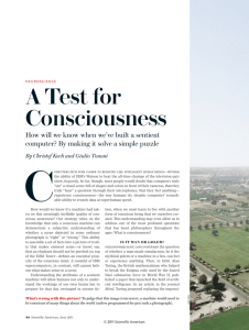 A Test for Consciousness