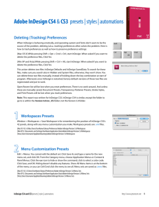 Adobe InDesign Presets - Worldwide InDesign User Group Community