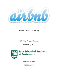 Airbnb's ascent to the top EIS Mini-Project Report October 7, 2013