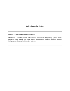 Unit 1: Operating System