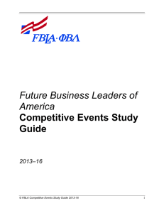 Study Guide - Bothell FBLA