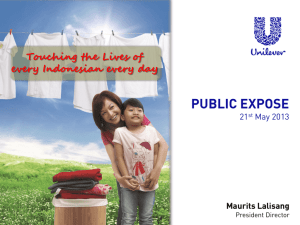 PUBLIC EXPOSE - Unilever Indonesia
