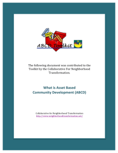 What is Asset Based Community Development (ABCD) Handout)