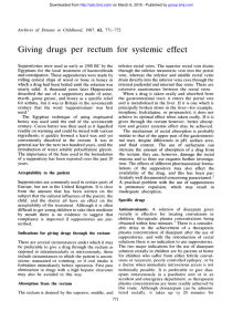 Giving drugs per rectum for systemic effect