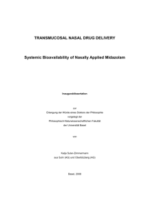 Transmucosal Nasal Drug Delivery: Systemic Bioavailability of