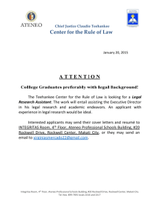 Ateneo Job Advertisement for Legal Research