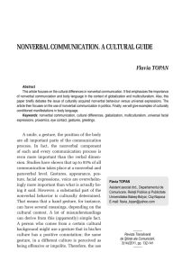 nonverbal communication. a cultural guide