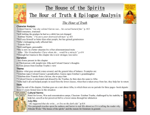 The House of the Spirits The Hour of Truth & Epilogue Analysis