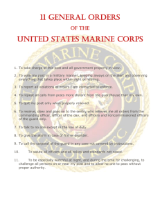 11 GENERAL ORDERS UNITED STATES MARINE CORPS