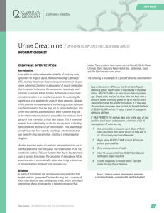 Urine Creatinine / INTERPRETATION AND THC/CREATININE RATIOS