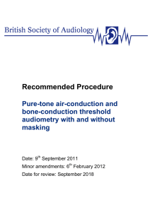 Recommended Procedure - British Society of Audiology
