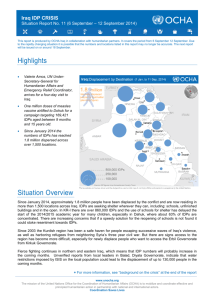 Iraq IDP Crisis Situation Report No. 11