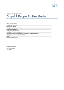 Drupal 7 People Profiles