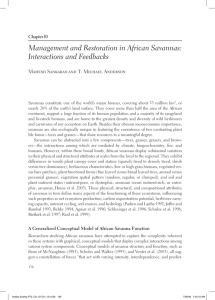 Management and Restoration in African Savannas: Interactions and