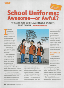 School Uniforms: