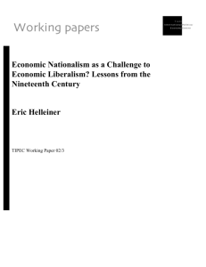 Eric Helleiner, Economic Nationalism as a