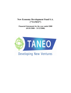 New Economy Development Fund S.A. (“TANEO”)