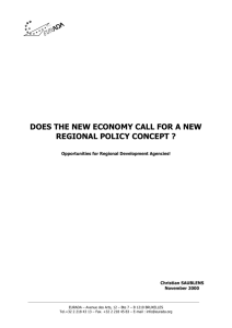 does the new economy call for a new regional policy concept