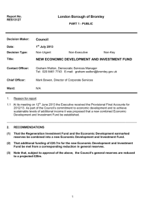 Council 010713 New Economic Development and Investment Fund