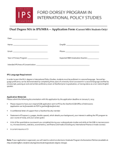 GSB-IPS Application for Current GSB Students