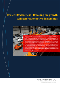 Dealer Effectiveness : Breaking the growth ceiling for automotive