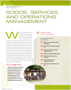 Operations Management GOODS, SERVICES, AND