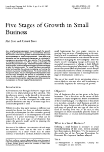 Five Stages of Growth in Small Business