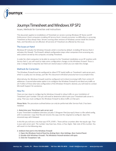 Journyx Timesheet and Windows XP SP2