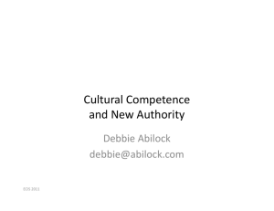 Cultural Competence and New Authority