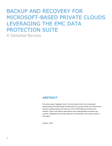 Backup and Recovery For Microsoft-Based Private Clouds