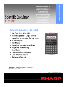 Scientific Calculator –EL510RB