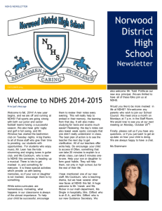 NDHS October Newsletter