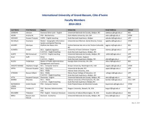 to view a complete listing of IUGB faculty members.