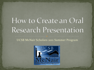 How to Create a Research Presentation