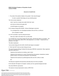 MCDB 150 Global Problems of Population Growth Lecture 23 Notes