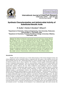 synthesis characteraisation and antimicrobial activity of substituted
